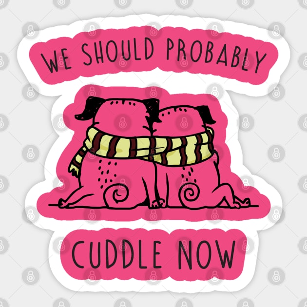 Cuddle Now Sticker by huebucket